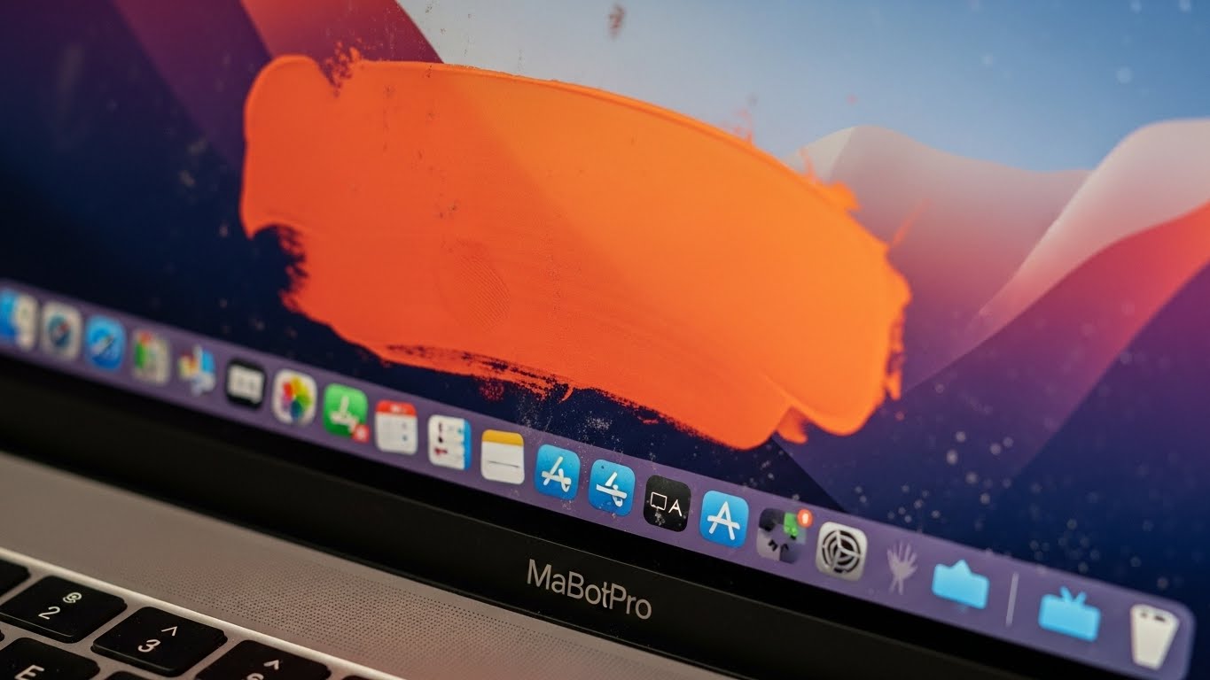 Orange Smudge on MacBook Pro Screen