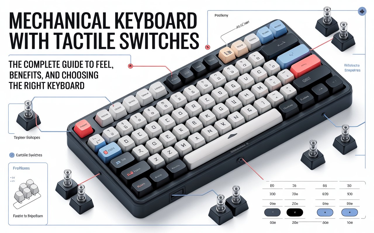 Mechanical Keyboard with Tactile Switches